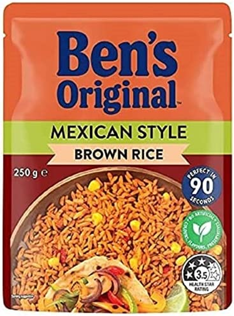 Mars Food BEN'S ORIGINAL Rice Brown Mexican Style 6X250G Pouch image number 6