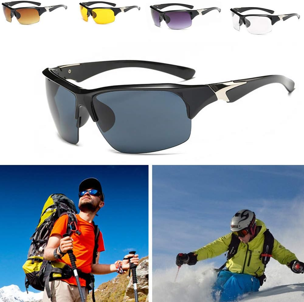 Sagasave Cycling Glasses, Stylish UV400 Outdoor Sports Protection Goggles Sunglasses for Man and Woman (Purple) image number 3