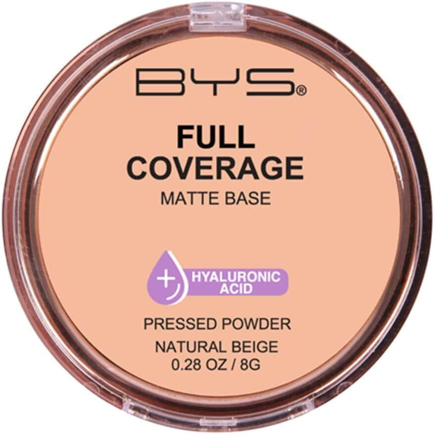 BYS Full Coverage Pressed Powder, Medium Beige, 1 Count
