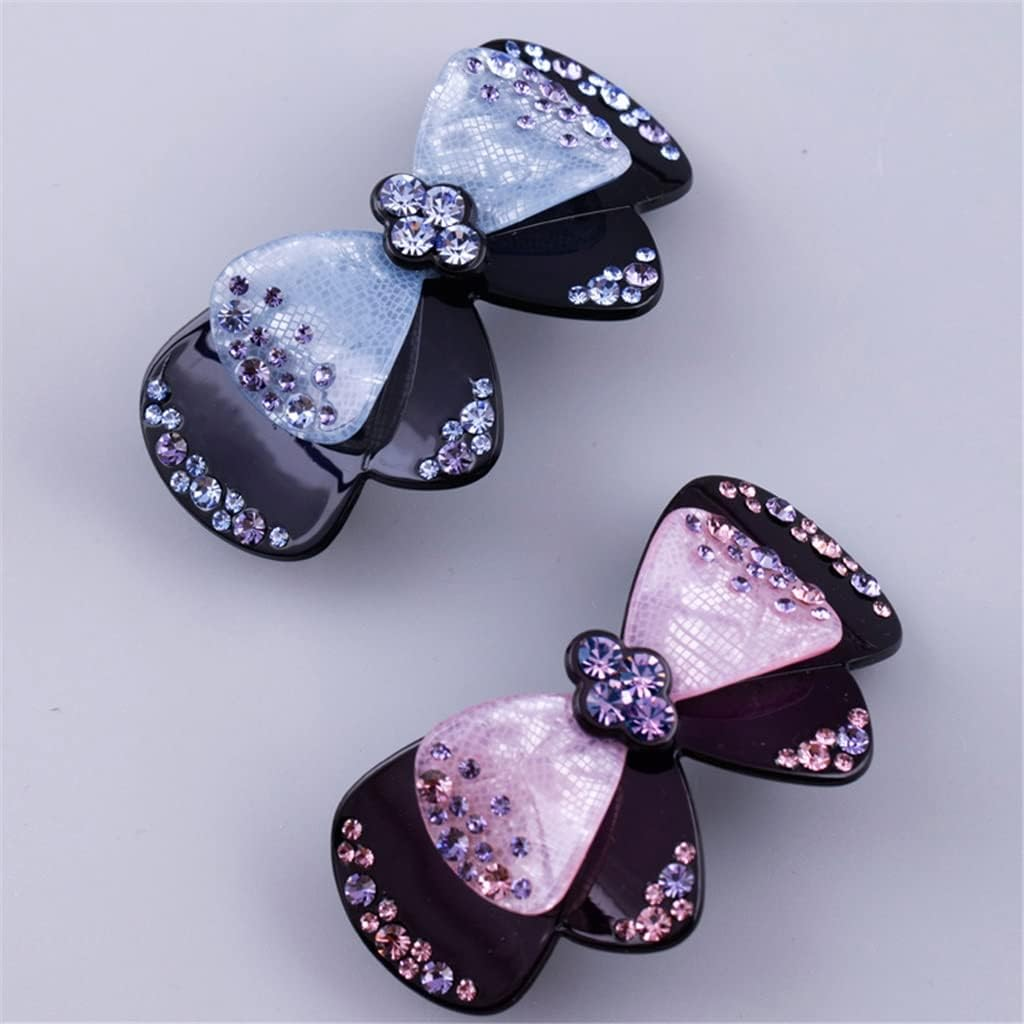 Alligator Clip,Headdress,Hair Clamp,Hairpins,Mom Hairpin Elegant Temperament Rhinestone Hair Clip Hair Accessories Headdress Large Hairpin Back of the Head Word Clip (Color : Regular, Size