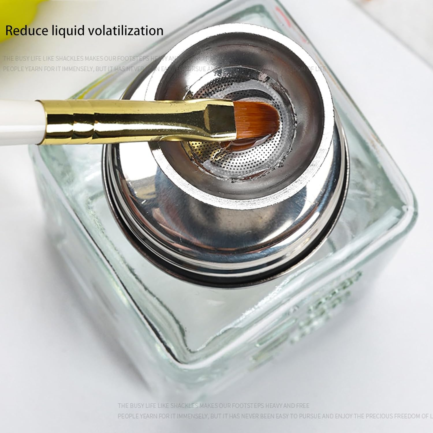 Misforu 6 Oz/ 180Ml Nail Polish Remover Pump Empty Dispenser Bottle Push down Glass Empty Pump Dispenser Nail Polish Alcohol Makeup Remover Clear Refillable Bottle Push down Pump Dispenser image number 2