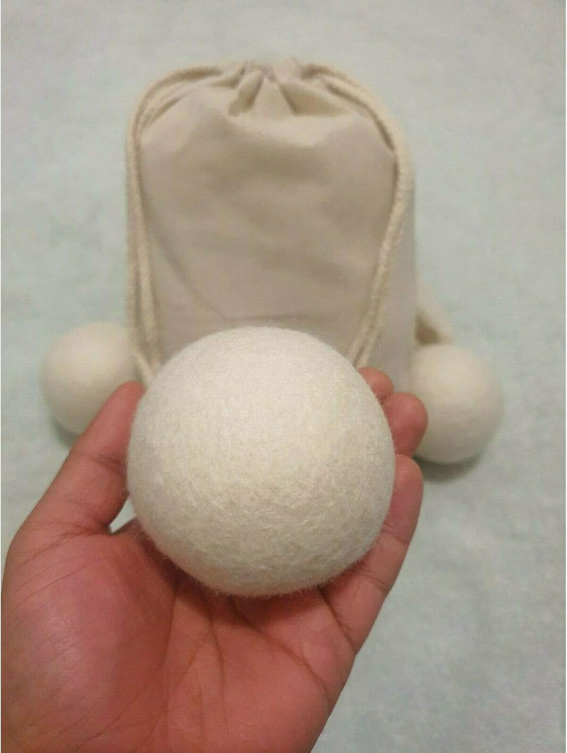 100% Natural Wool Dryer Balls Hand Made Engergy Saving 1000 Loads XL 7.5Cm 3 Balls