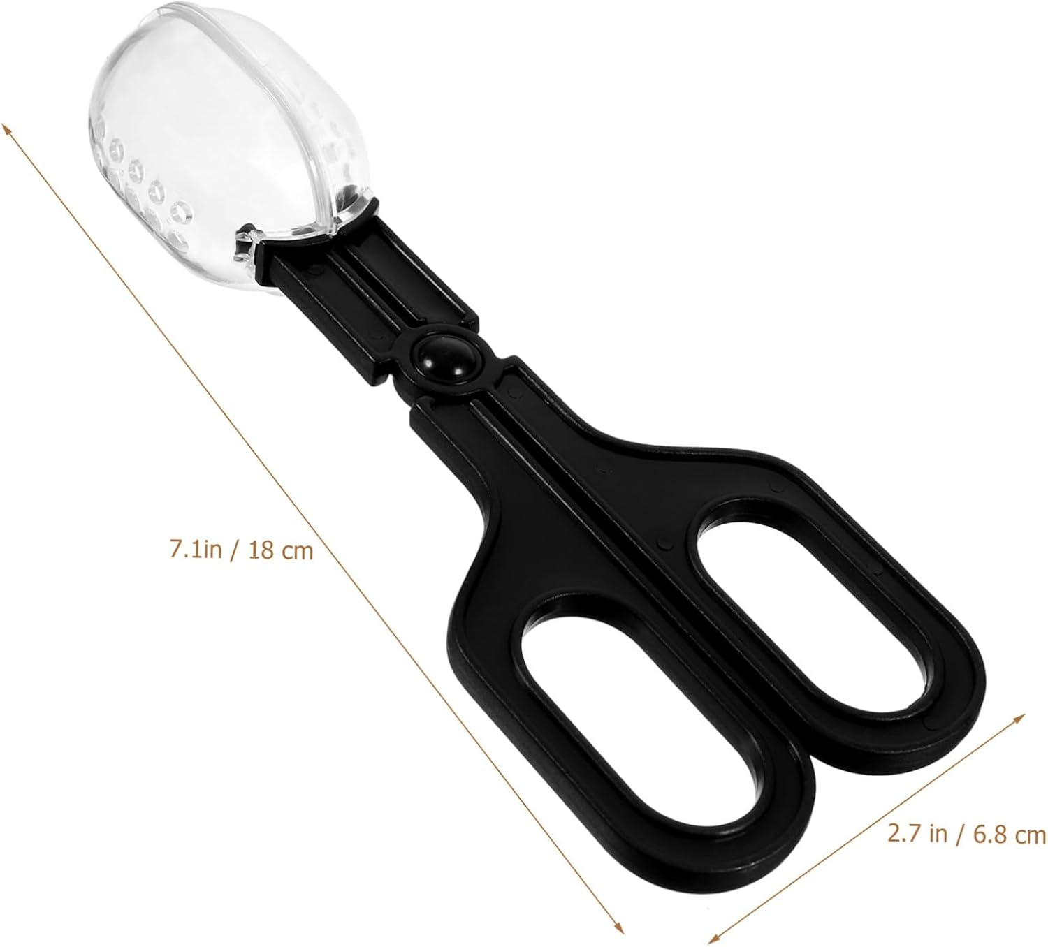 Toddmomy 3Pcs Small Plastic Poop Scoop for Hamsters with Scissor Handles Lightweight Pet Waste Picker for Small Animals Design for Efficient Cage Cleaning and Scissor Practice image number 1