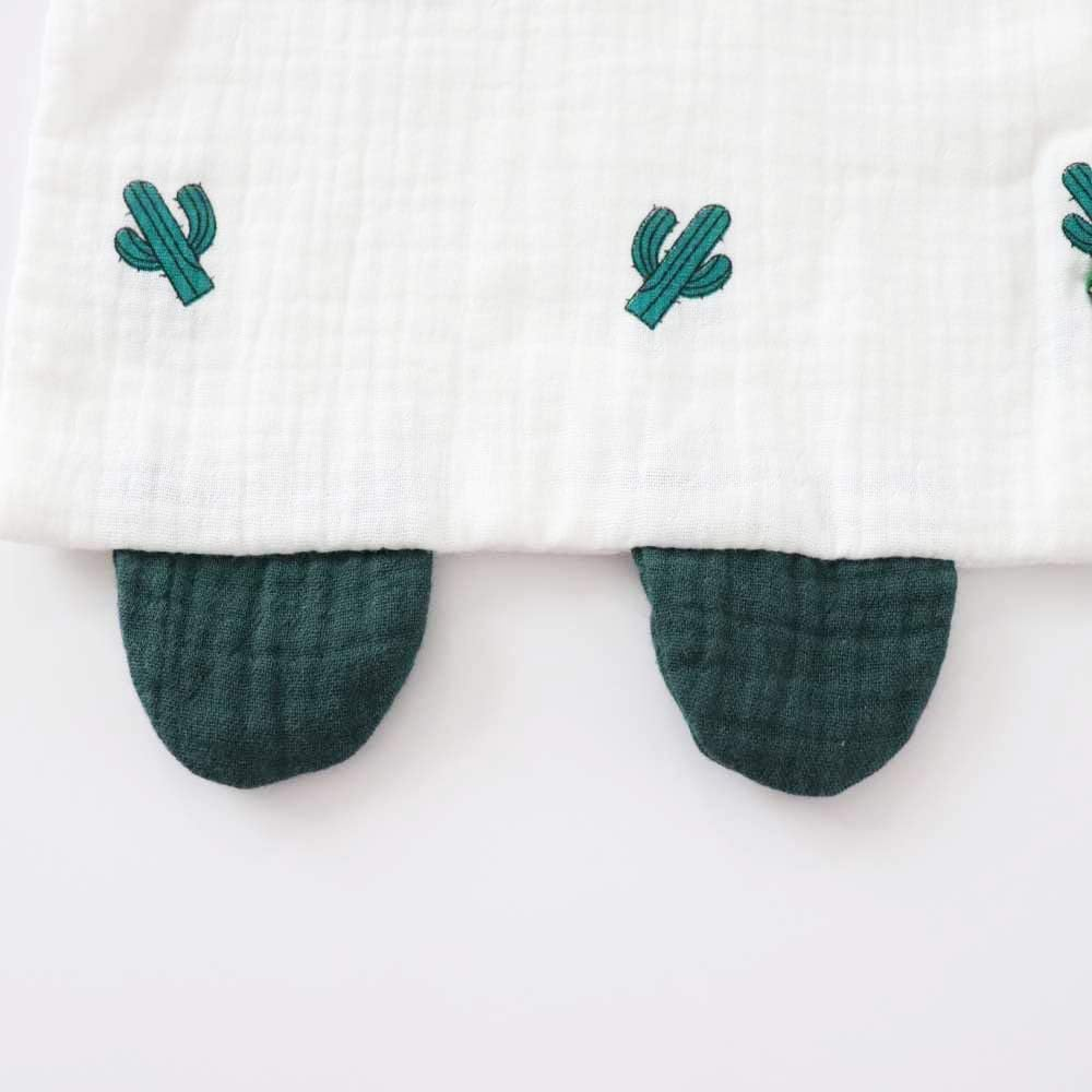 Bunny Security Blanket for Boys and Girls,Cotton Soft Breathable Muslin Soothing Towel Appeasing Toy for Infant and Toddler,2 Pcs Set(Bigbear&Cactus) image number 6