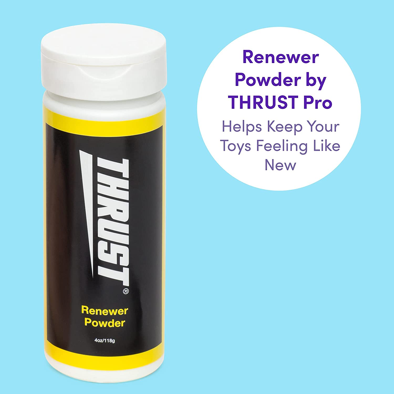 Lovehoney Thrust Renewer Powder for Lifelike Male Toys - Non Toxic - Fast Acting - 118 G