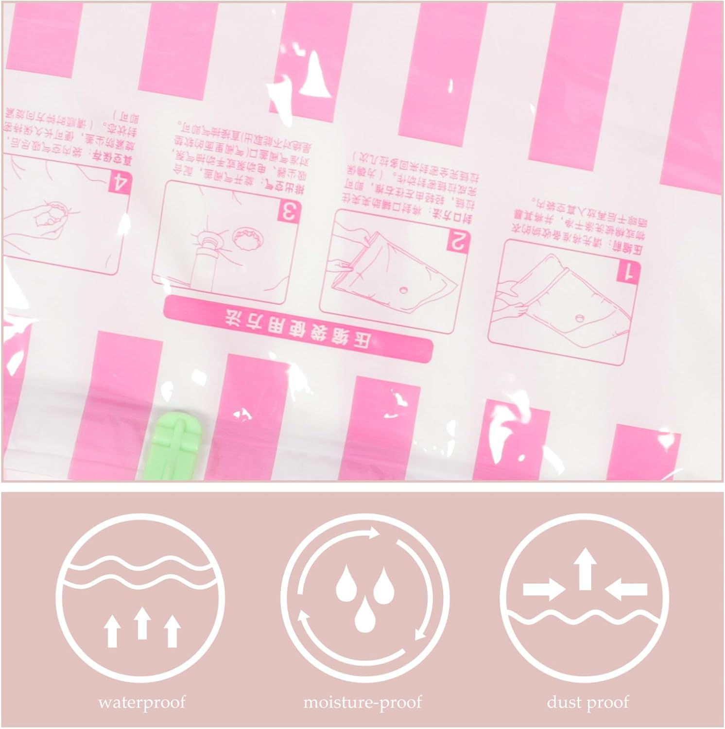 Cabilock 10Pcs Hand-Rolled Vacuum Compression Bags for Travel Space Saver Storage Bags for Packing Clothes in Luggage Suitcase