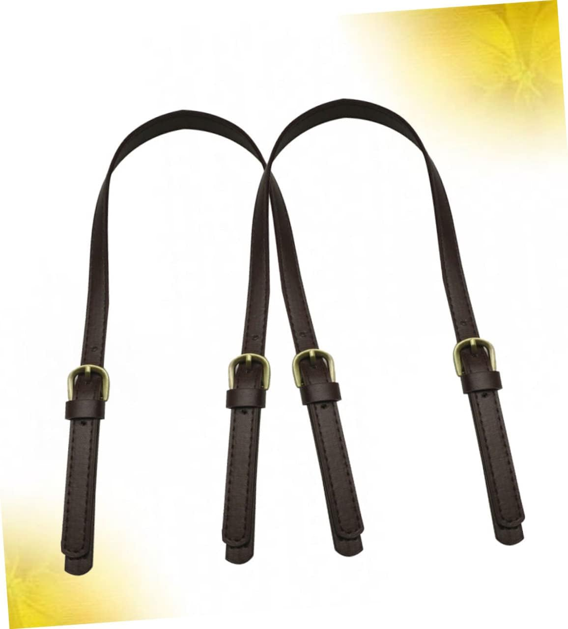 OHPHCALL 2Pcs Synthetic Leather Bag Strap Handbag Belt for Women Clutch Pouch Shoulder Bag Replacement Accessories image number 7