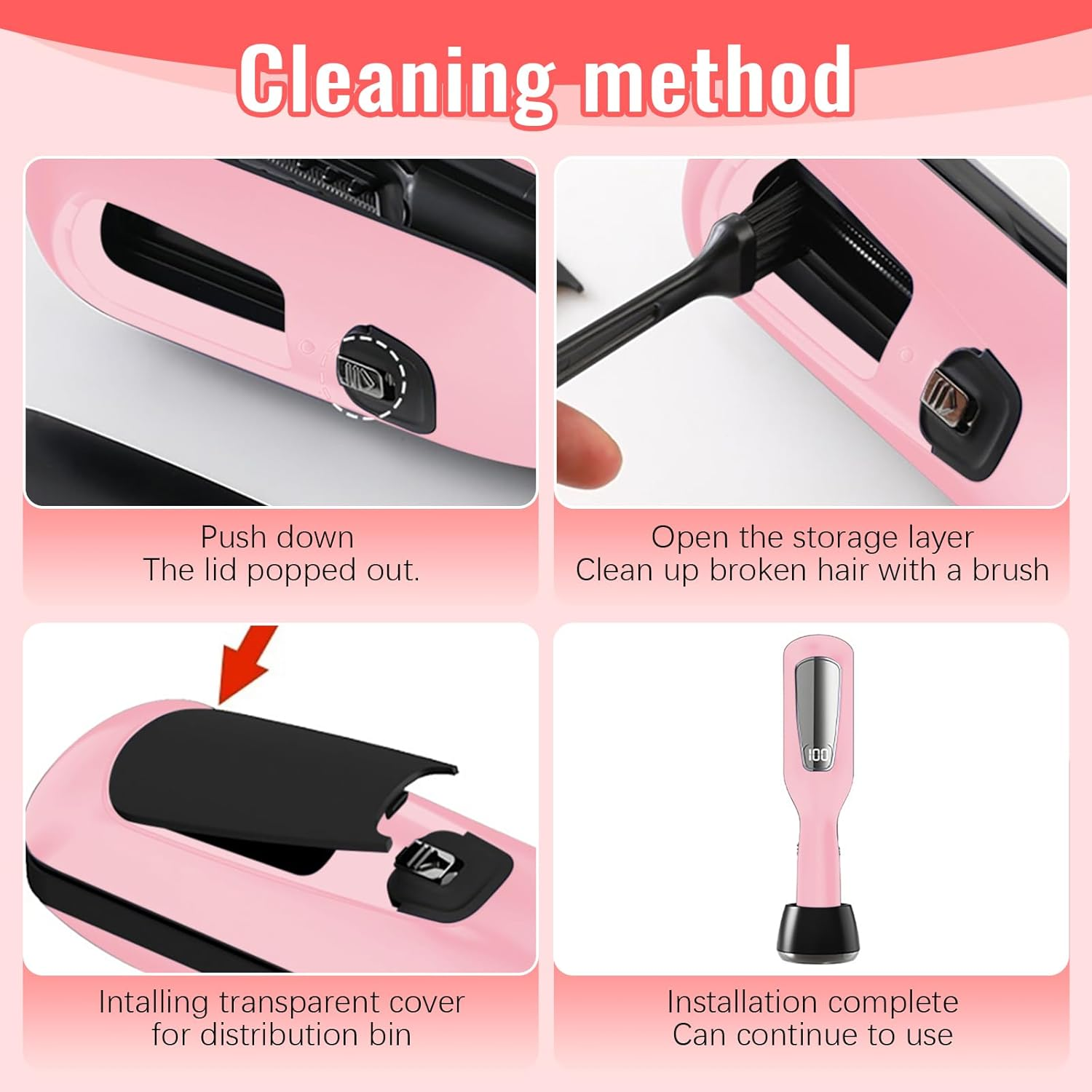 Split End Remover, Mini Cordless Hair Trimmer with Split Ends, Removes Split Ends and Broken Hair Ends Quickly and Effectively, with LED Indicator, Portable Wireless Split Ends Hair Trimmer Removes image number 3