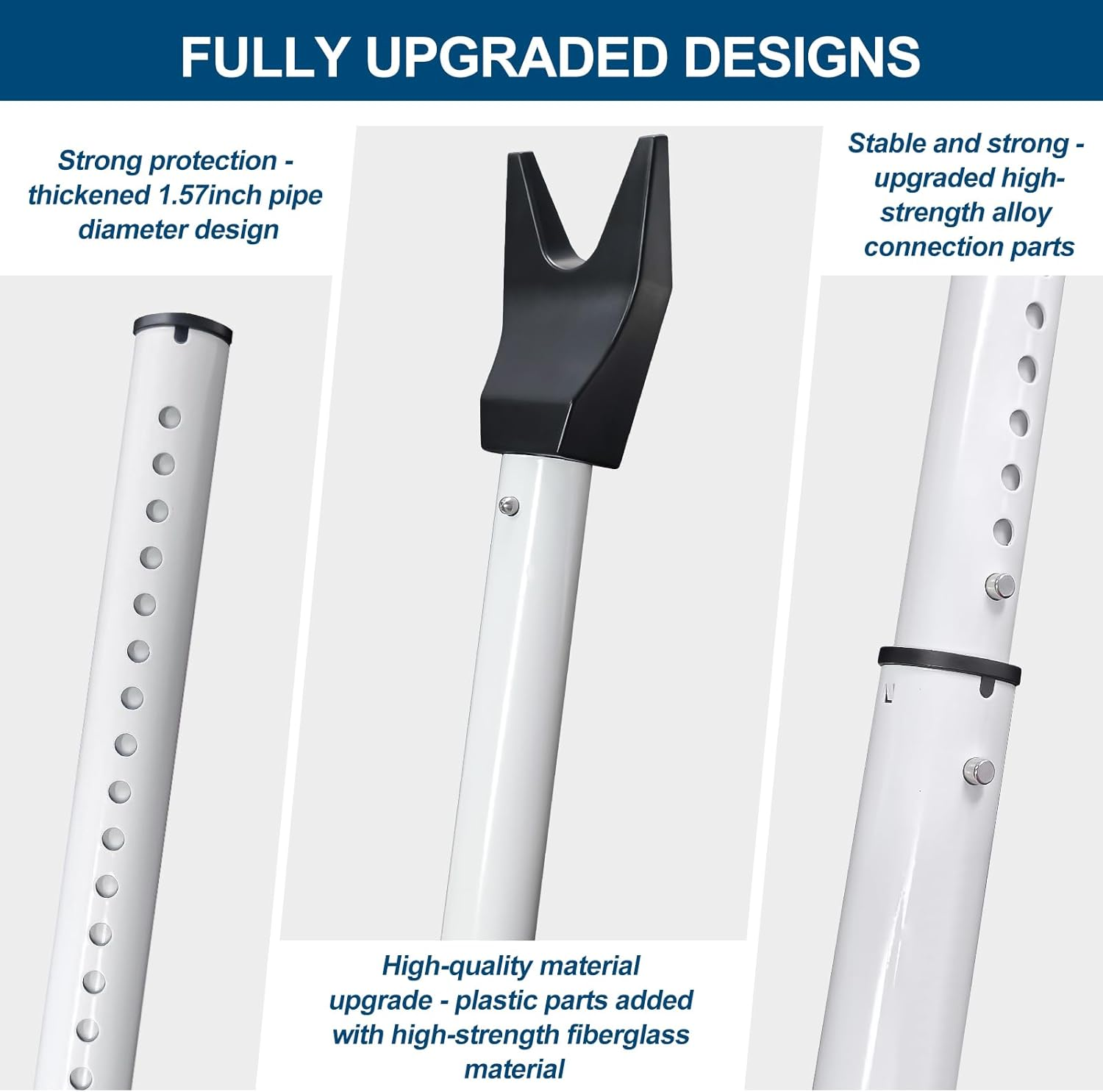 2 Pack Rerishom Door Security Bar, Door Stoppers Security Bar,Heavy Duty Door Lock Security Door Jammer Door Stopper for Apartment, Hotel Room,Screen Door Hardware, Gate Lock Bar image number 5