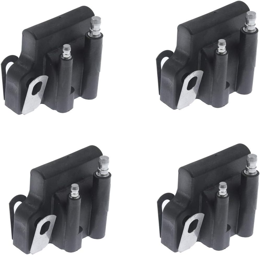 18-5179 183-2508 582508 Ignition Coil for Johnson Outboard Motor Evinrude 1985-2005 4HP to 300HP 60Hp 70 Hp 90 Hp 100Hp 115Hp 125Hp 140Hp 200 Hp 225Hp Replaces 18-5179 183-2508 582508 72010 4 Packs