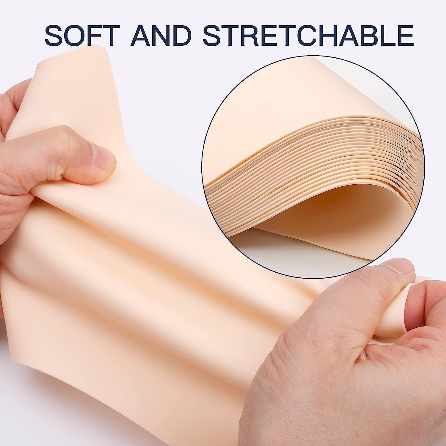 Tattoo Practice Skin 10Pcs Double-Sided Fake Skin 1.3Mm Silicone Sheets (7.4"X5.6") for Microblading Eyebrow Lips & Tattoo Practice Realistic Texture for Beginners/Pro Artists image number 4