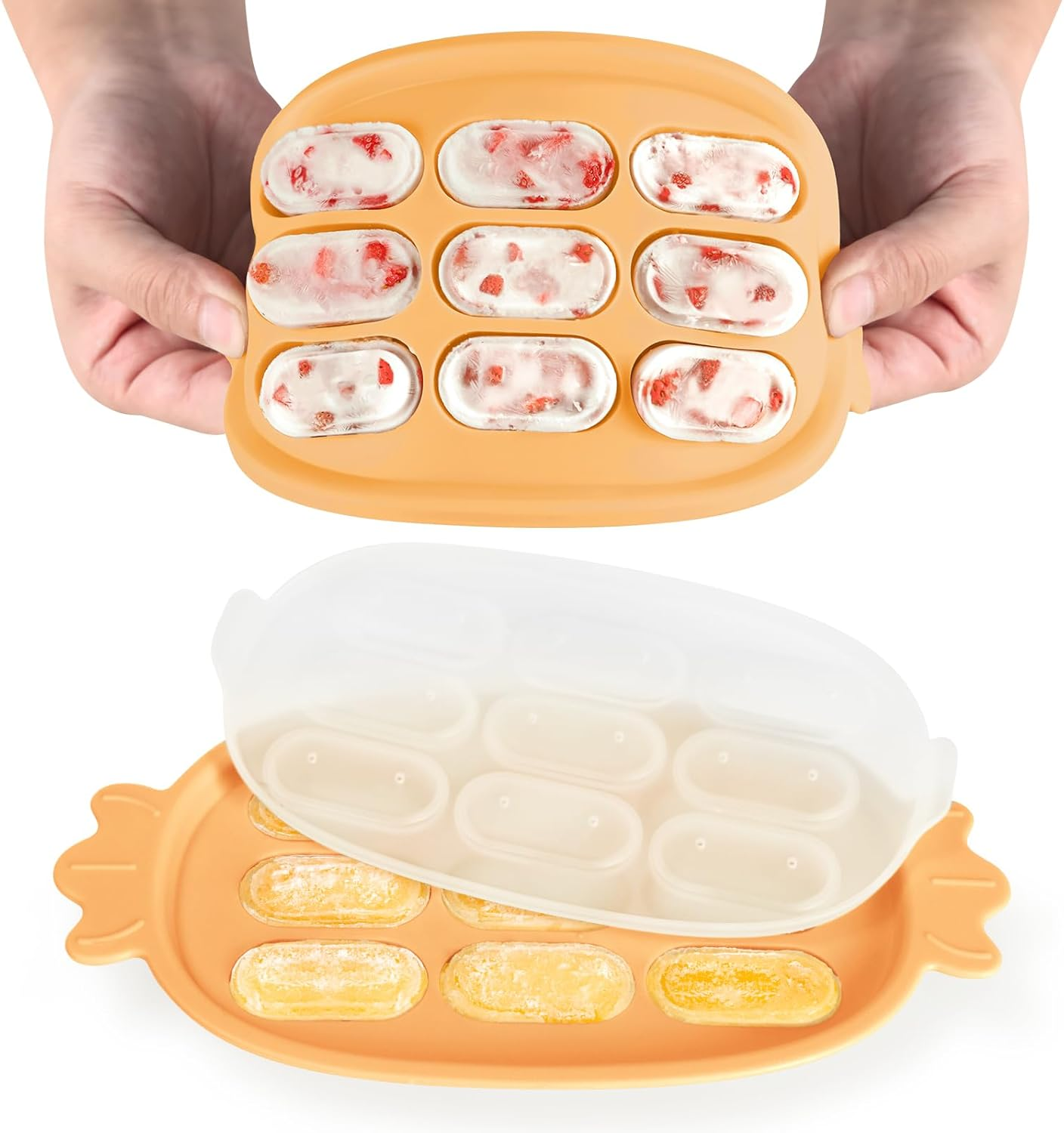 Haakaa Baby Popsicle Mold - Baby Food Maker & Breastmilk Teething Freezer Tray - BPA Free Silicone-Green