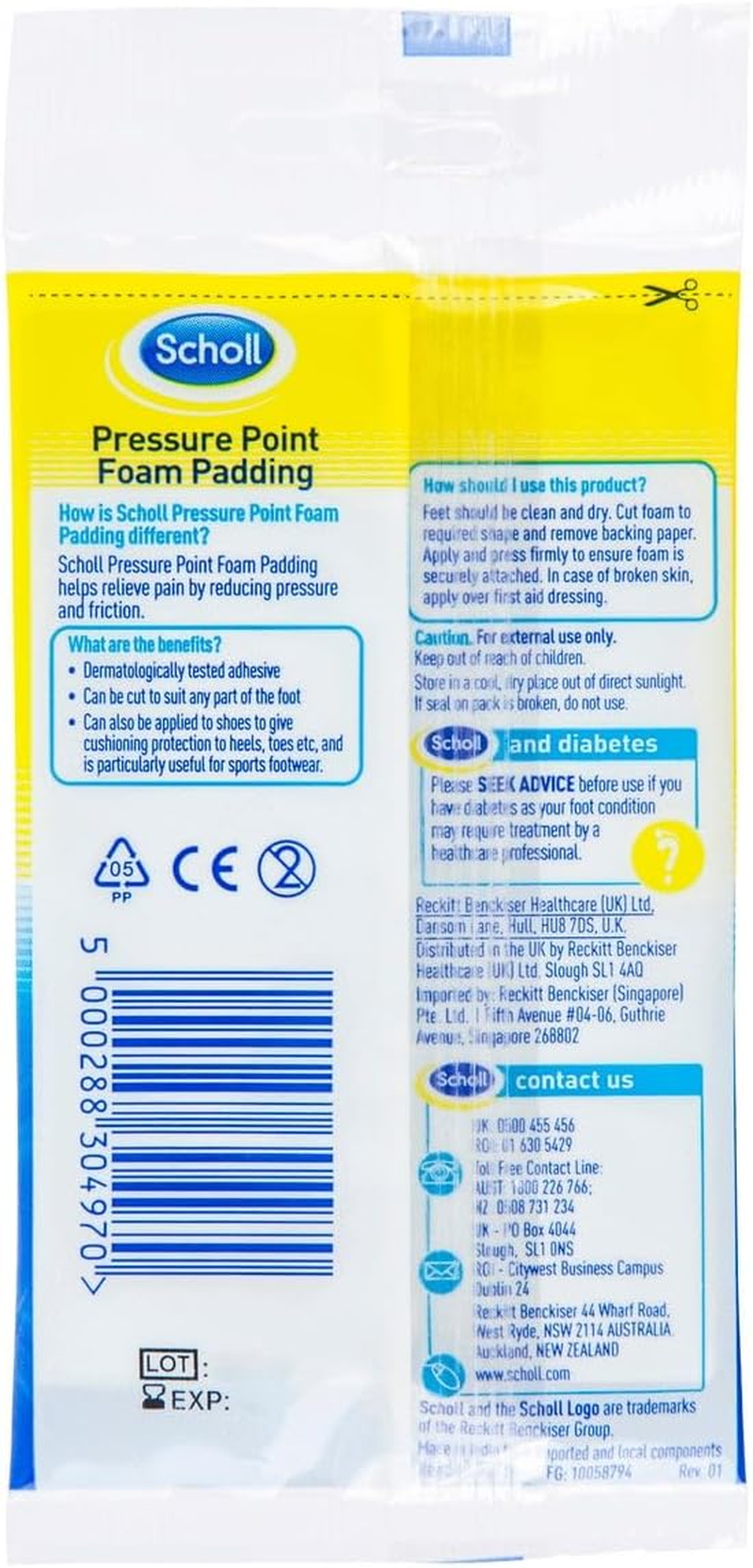 Scholl Pressure Point Foam Padding Pain Relief image number 1
