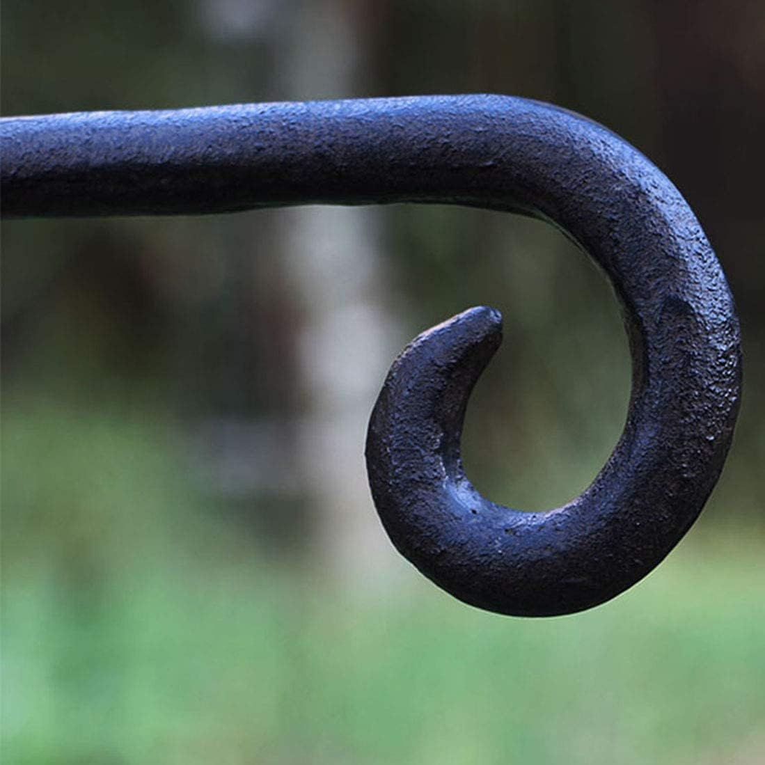 Heavy Duty Cast Iron Large Hook Hanging Plant Brackets,Cast Iron Vintage Wall Hook,Wrought Iron Wall Flower Stand,Garden Decoration, Balcony Hanging Basket Rack-2Pcs image number 6