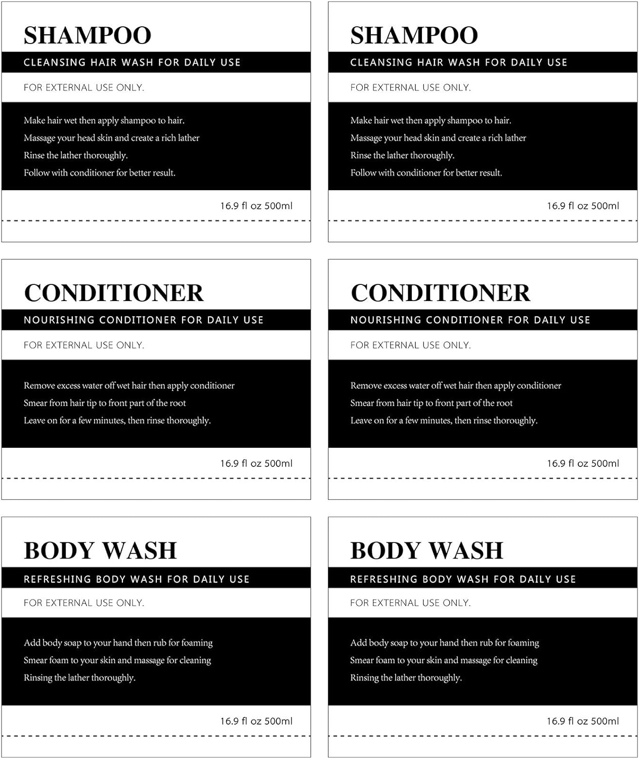 18 Pieces Waterproof Label Stickers for Dispenser Bottles Farmhouse Label Shampoo Dispenser Stickers for Kitchen Bathroom (2.76 X 3.54 Inch) image number 5