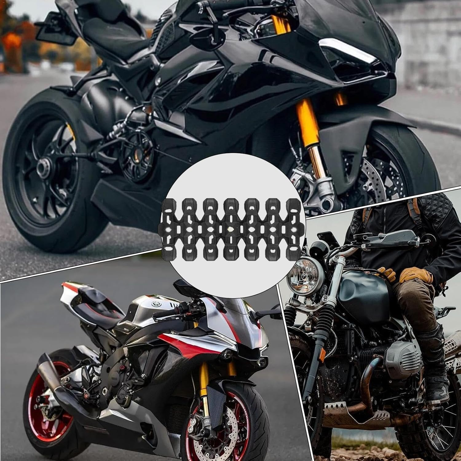 Motorcycle Exhaust Pipe Cover | Exhaust Heat Shield Protector | Lightweight Heat Resistant Exhaust Shield Muffler for off Road, ATV, Exhaust Pipe - Red image number 5