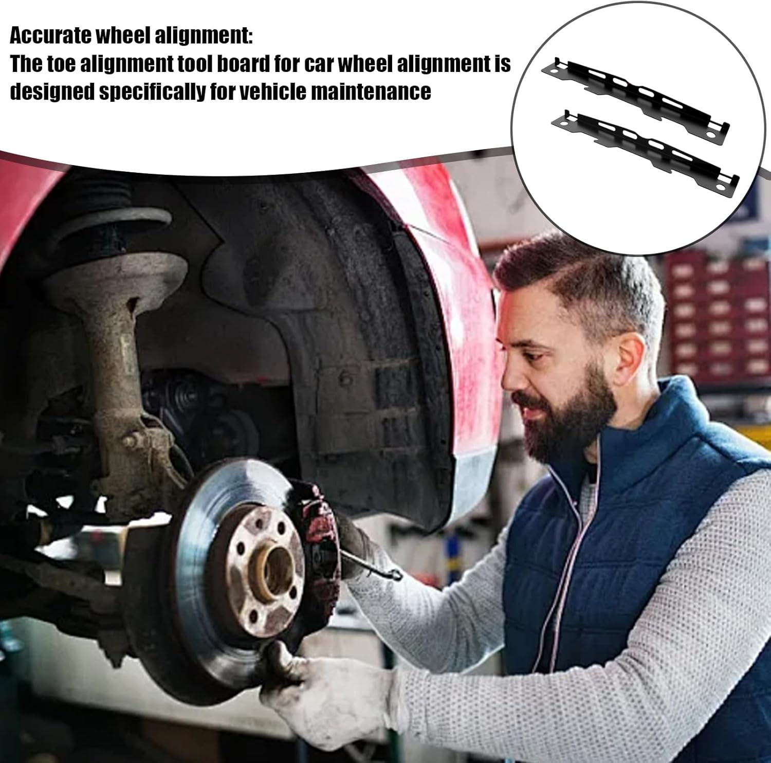 Wheel Alignment Plates | Automotive Tire Toe Alignment Plates | Accurate Heavy Duty Wheel Measurements Supplies for Adults Professionals Enthusiasts image number 3