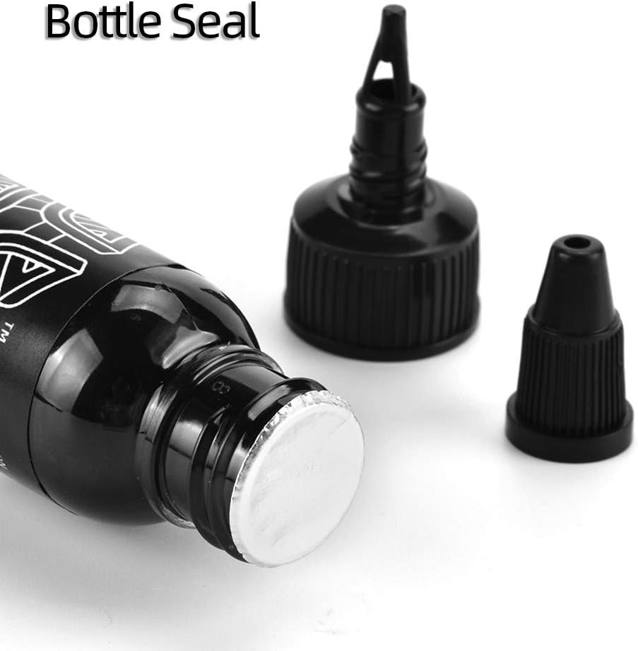 Jimking 30Ml Tattoo Ink, Tattoo Color Supply, Black Pigment Natural Plant Tattoo Ink for Permanent Makeup Tattoos (Black) image number 4