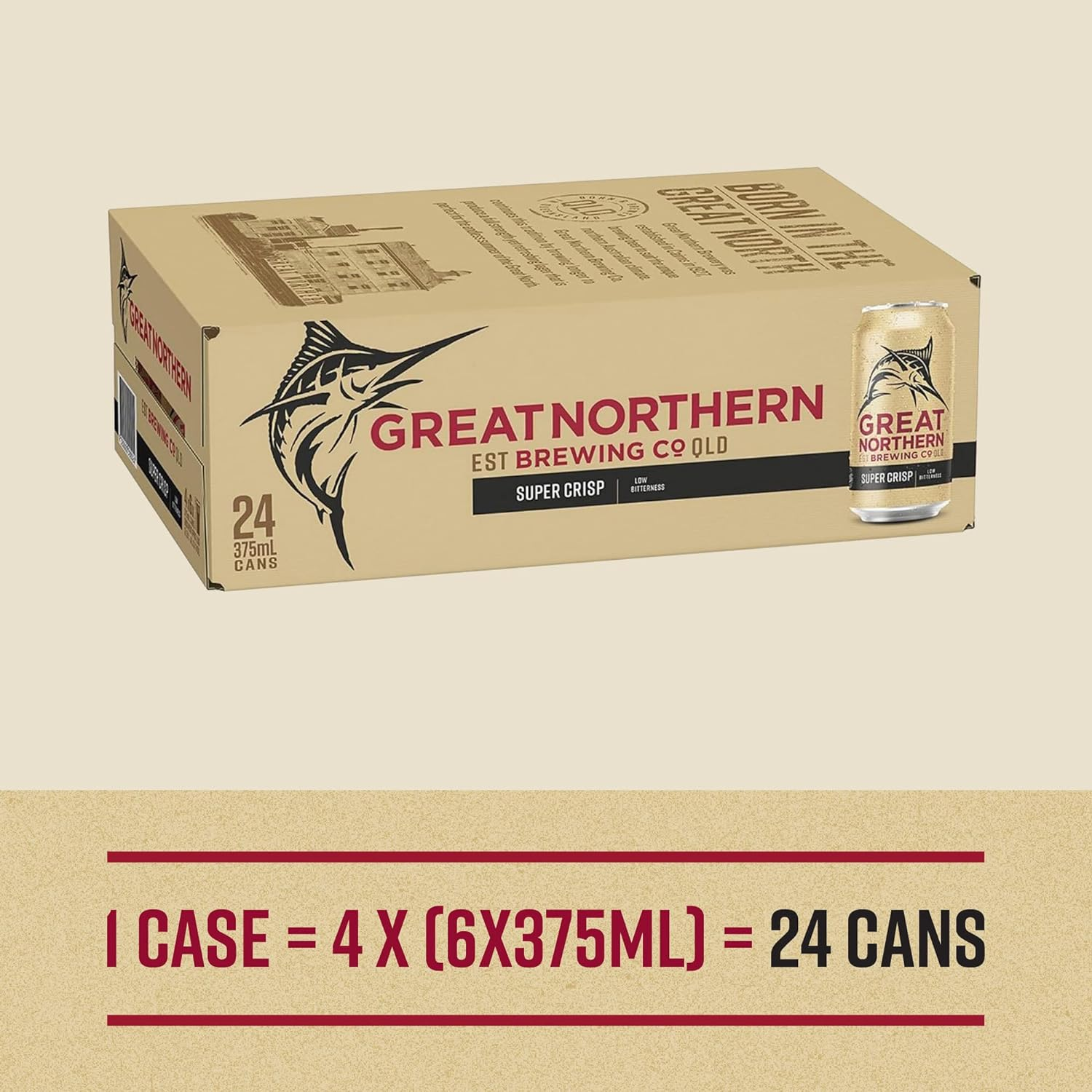 Great Northern Super Crisp Lager, Smooth & Refreshing Finish, 3.5% ABV, 375Ml (Case of 24 Cans) image number 3