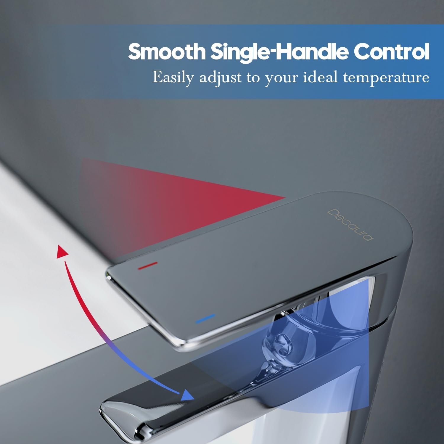 Decaura Basin Mixer Tap Lead-Free Bathroom Sink Tap Vanity Counter Top Faucet (Chrome, Spout Height-130Mm) image number 7