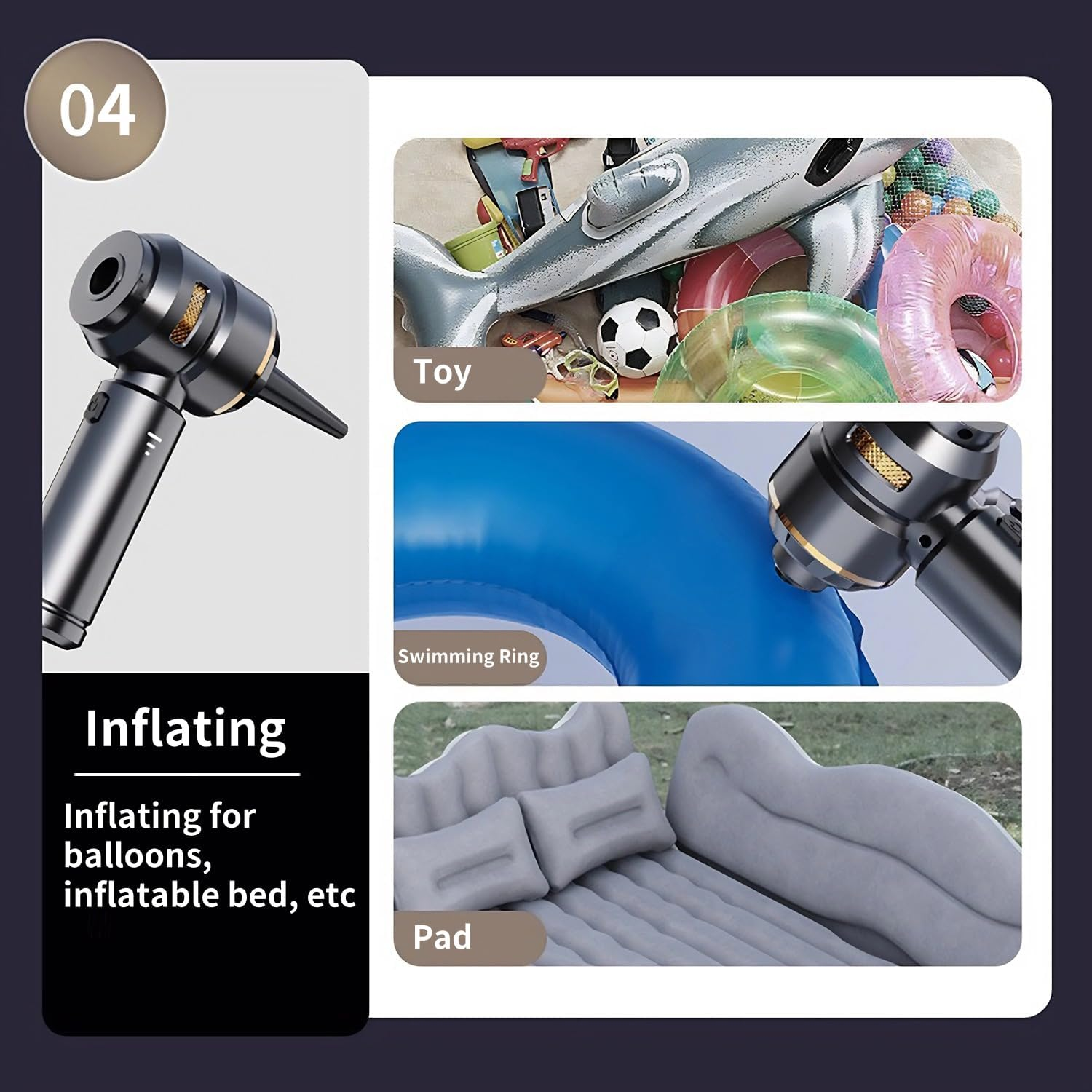 YANGGU WU Handheld Cordless Car Vacuum Cleaner-25000Pa Powerful Suction(3 Levels), 4 In-1 Portable Mini Air Duster, 6000Mah High Power Brushless Motor with Multi Nozzles for Car, Home & Office. image number 4