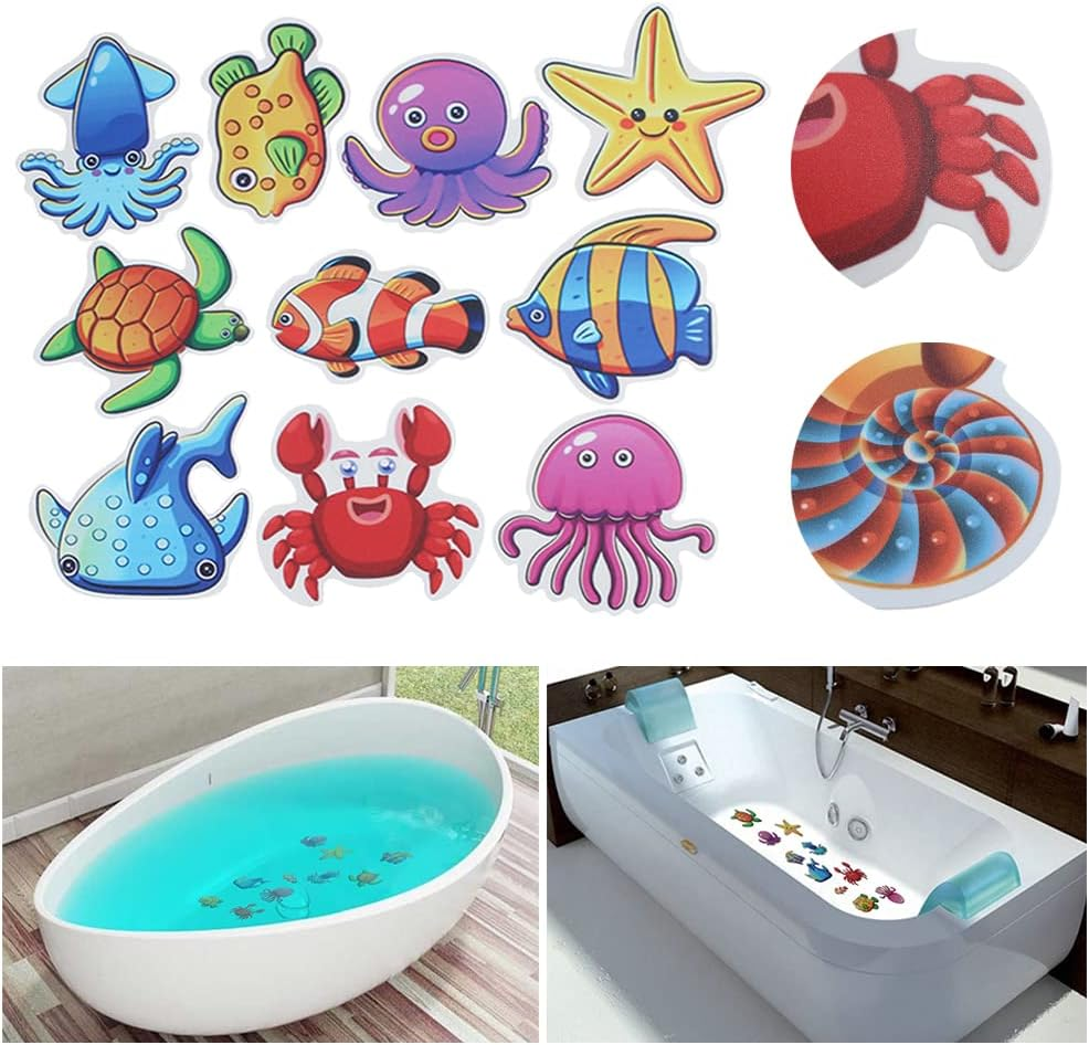 10Pcs anti Non Slip Mat Animals Bathtub Stickers Safety Floor Bathroom Shower image number 2