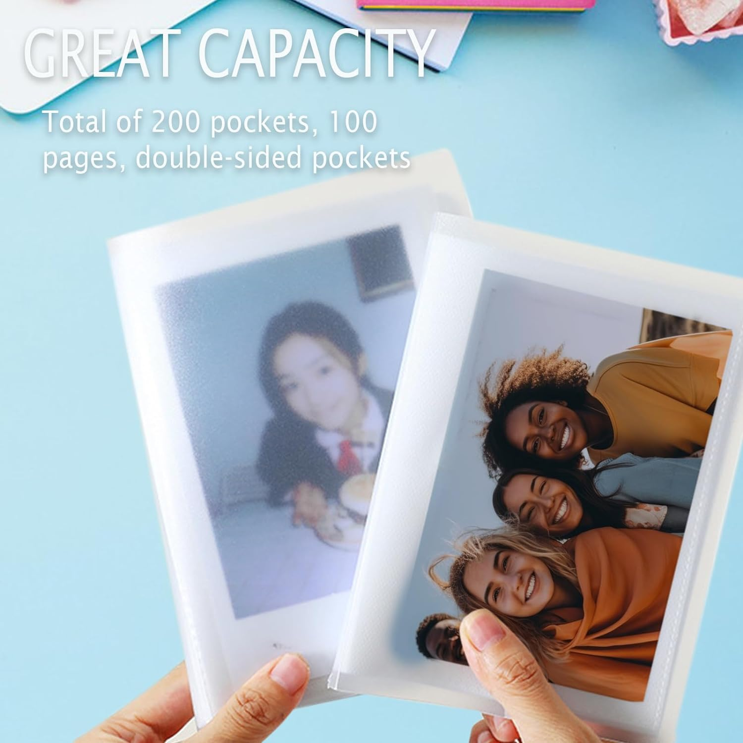 2-Pack of 4X6 Inch Small Photo Albums with Clear Covers - Each Holds 100 Photos image number 5