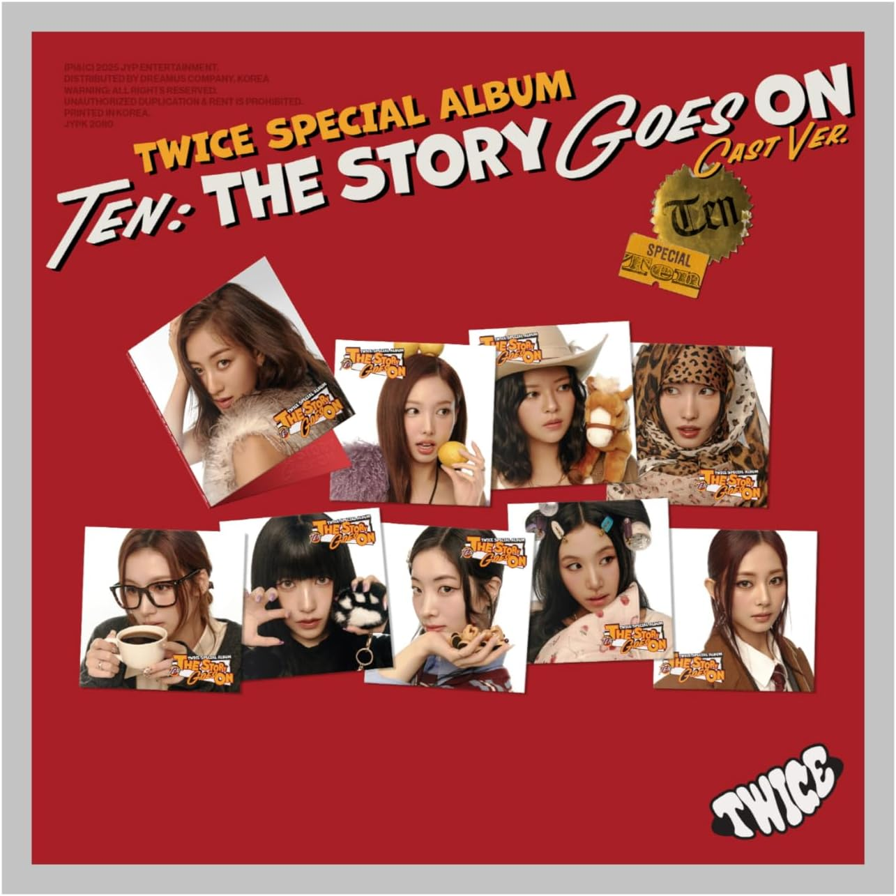 TWICE TEN : the STORY GOES on Special Album CAST Random Version Cover+Cd+Photobook+Photocard+Folded Poster on Pack+Seal Sticker+Character Map+Tracking Sealed image number 2