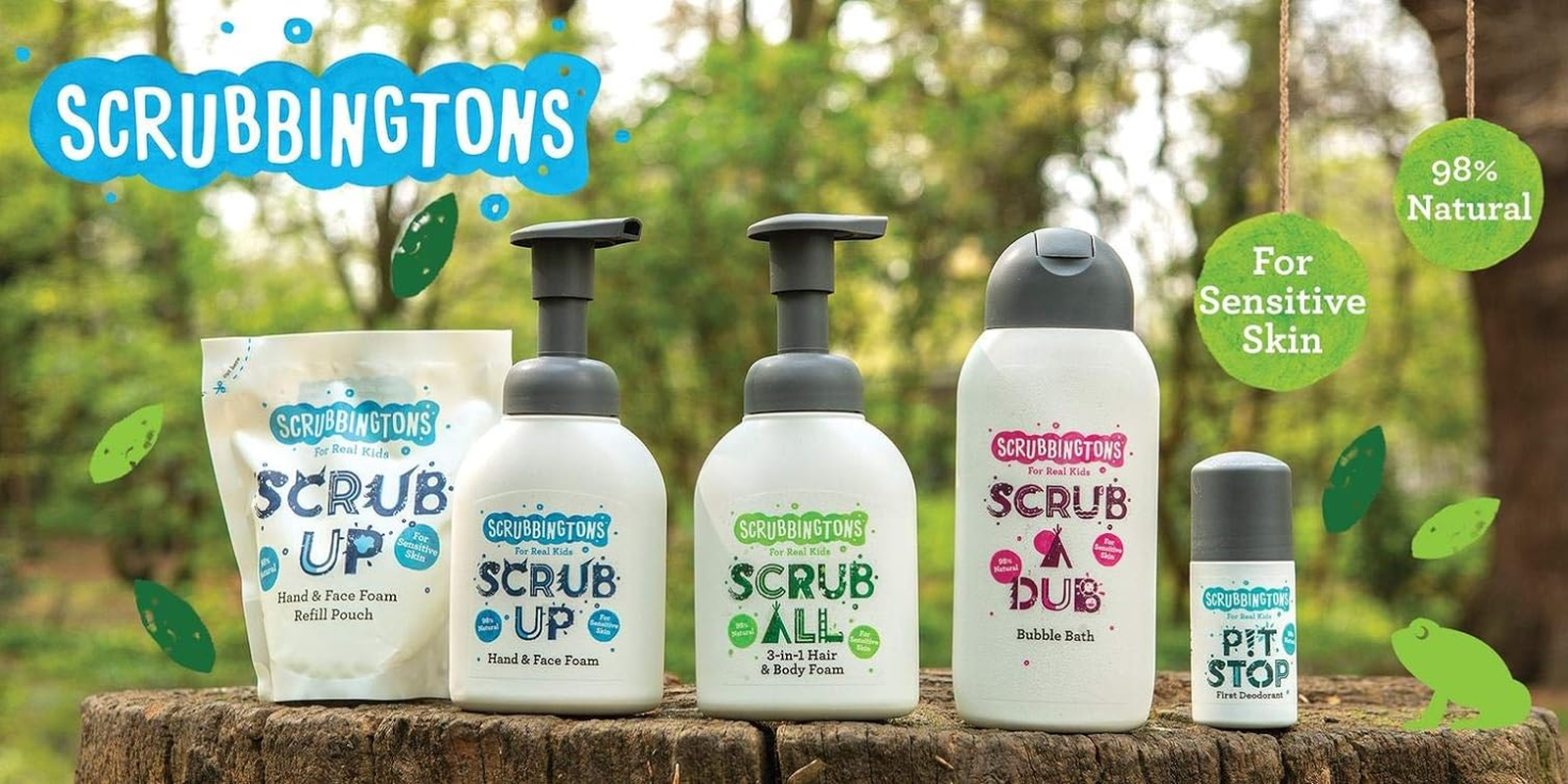 Scrubbingtons Pit Stop Children'S Natural First Deodorant Aluminium and Alcohol Free for Sensitive Skin 1 X 50Ml