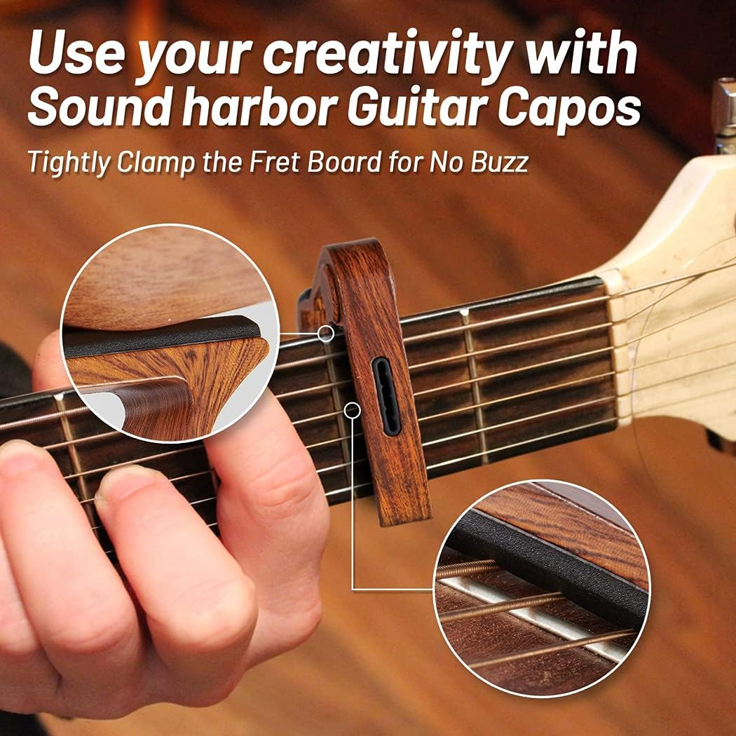 Guitar Capo, with Pick Holder Capo and Pick for Acoustic Electric Guitar,Ukulele image number 2