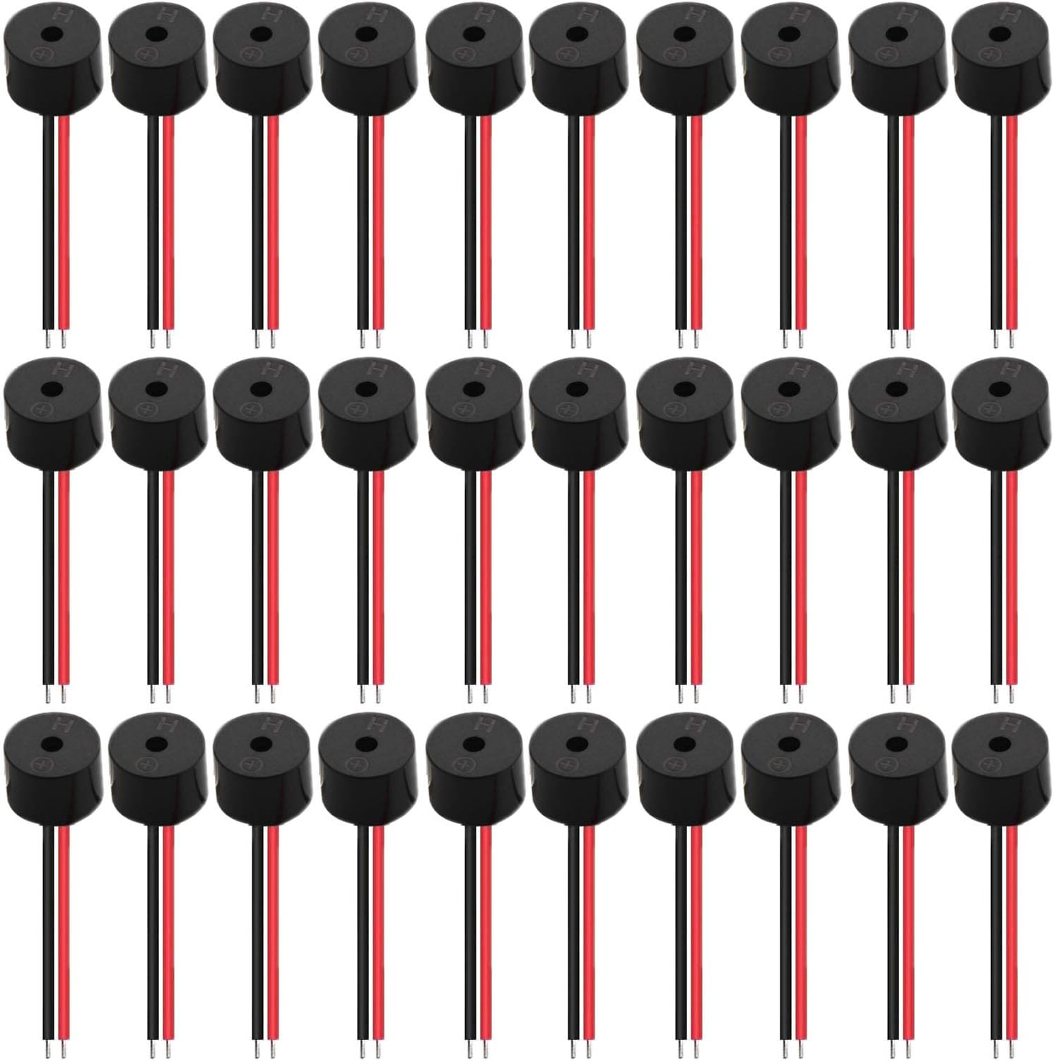 30Pcs 3-12 V Electronic Buzzer, 85 Db DC Buzzer, Active Buzzer, Continuous Beep Piezo Buzzer image number 1