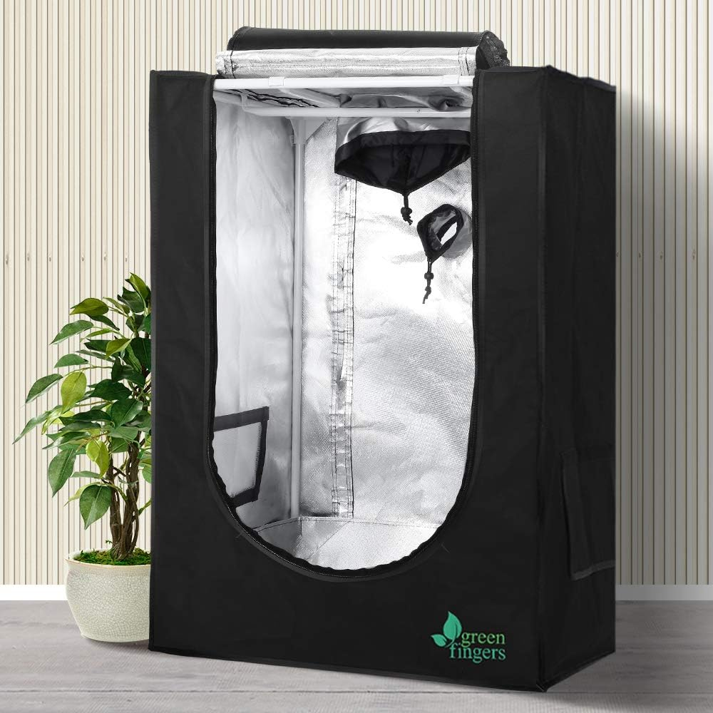 Greenfingers Grow Tent 60 X 60 X 90Cm Hydroponics Growing System Indoor Greenhouse Hydroponic Indoor Plant Kits,600D Oxford Cloth Black Exterior and Steel Frame with Highly Reflective Inside