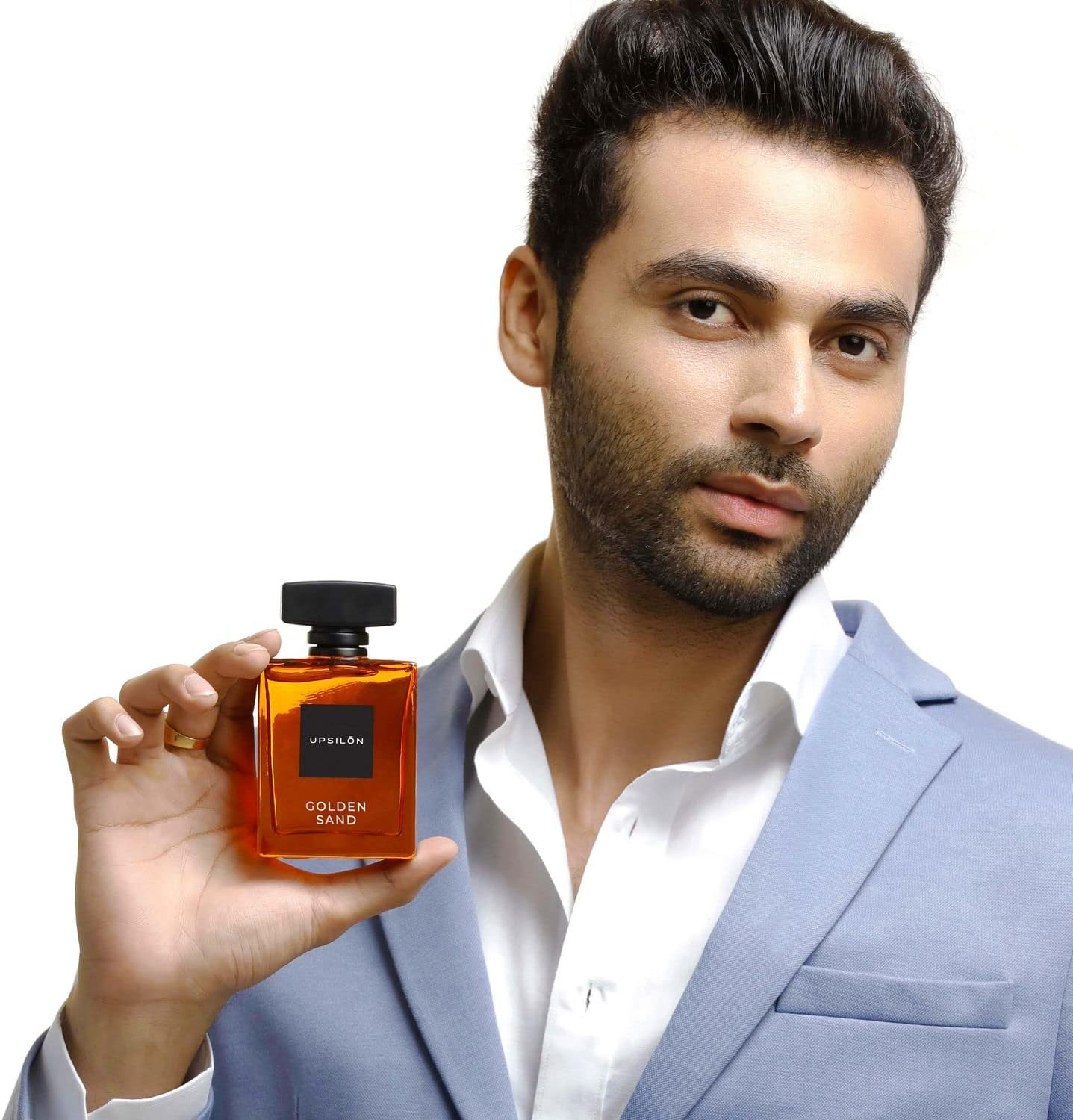 UPSILON Eau De Parfum Premium Long Lasting Fresh & Powerful Fragrance Spray Travel Friendly Luxury Parfum Scent | Men&rsquo;S Perfume |100Ml - Pack of 1 (Golden Sand) image number 1