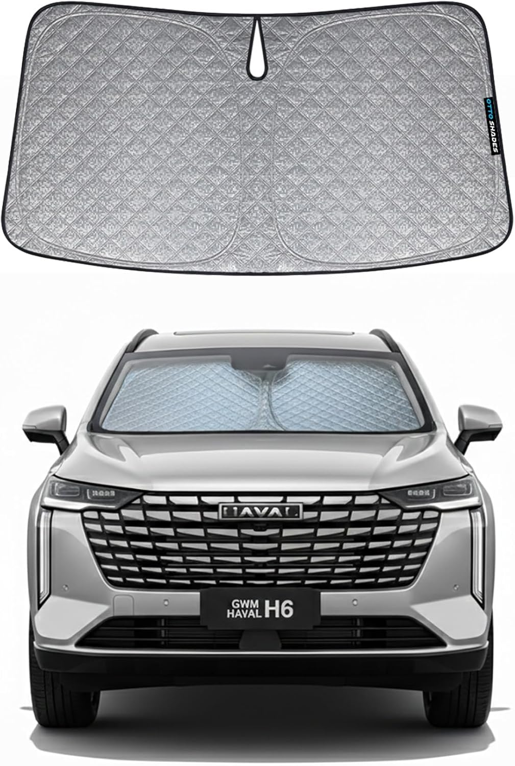 OTTO SHADES Patented Thick Windscreen Sunshade for GWM Haval H6 2021-2026, 6-Layer Custom Fit, Maximum UV Protection & Heat Shield | Foldable Front Window Sunshade & Sun Visor Accessories image number 6
