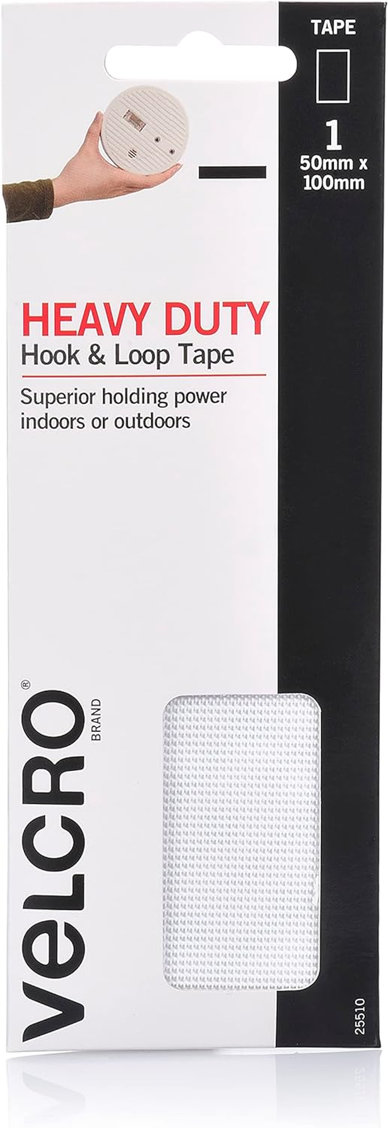 Velcro Heavy Duty Hook and Loop Tape, 100 Mm Length X 50 Mm Width, White