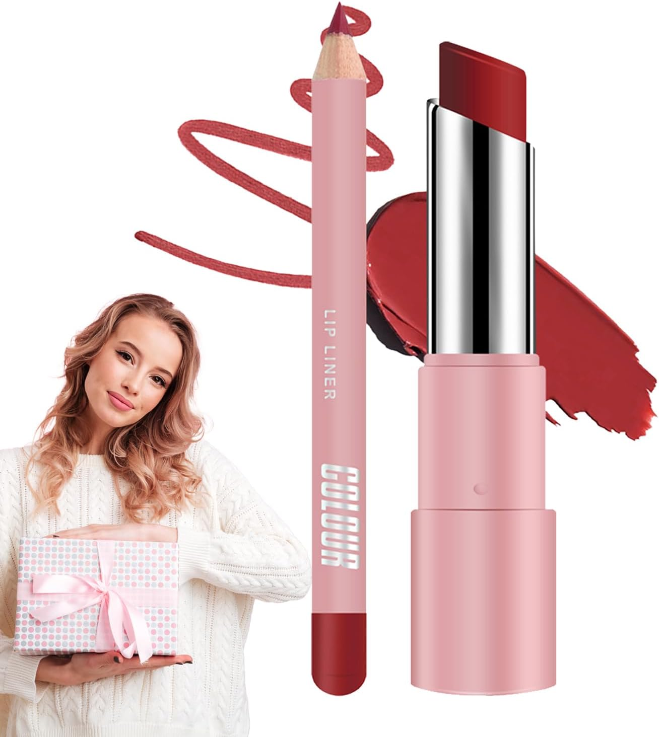 Colored Lip Balm,Waterproof Moisturizing Lipstick - Nourishing Plumping Non-Sticky Matte Lipstick for Youth Friend Women Winter Cold Weather Night Repair image number 5