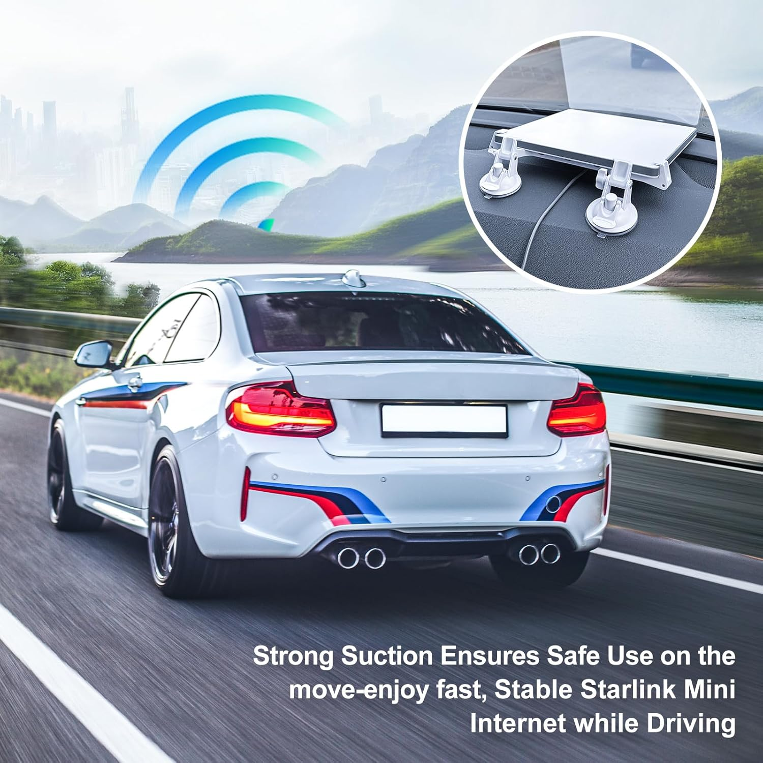 FONKEN Starlink Mini Car Mount for Dashboard & Windshield, Suitable for Most Vehicles, Ensures Stable Satellite Signal image number 3