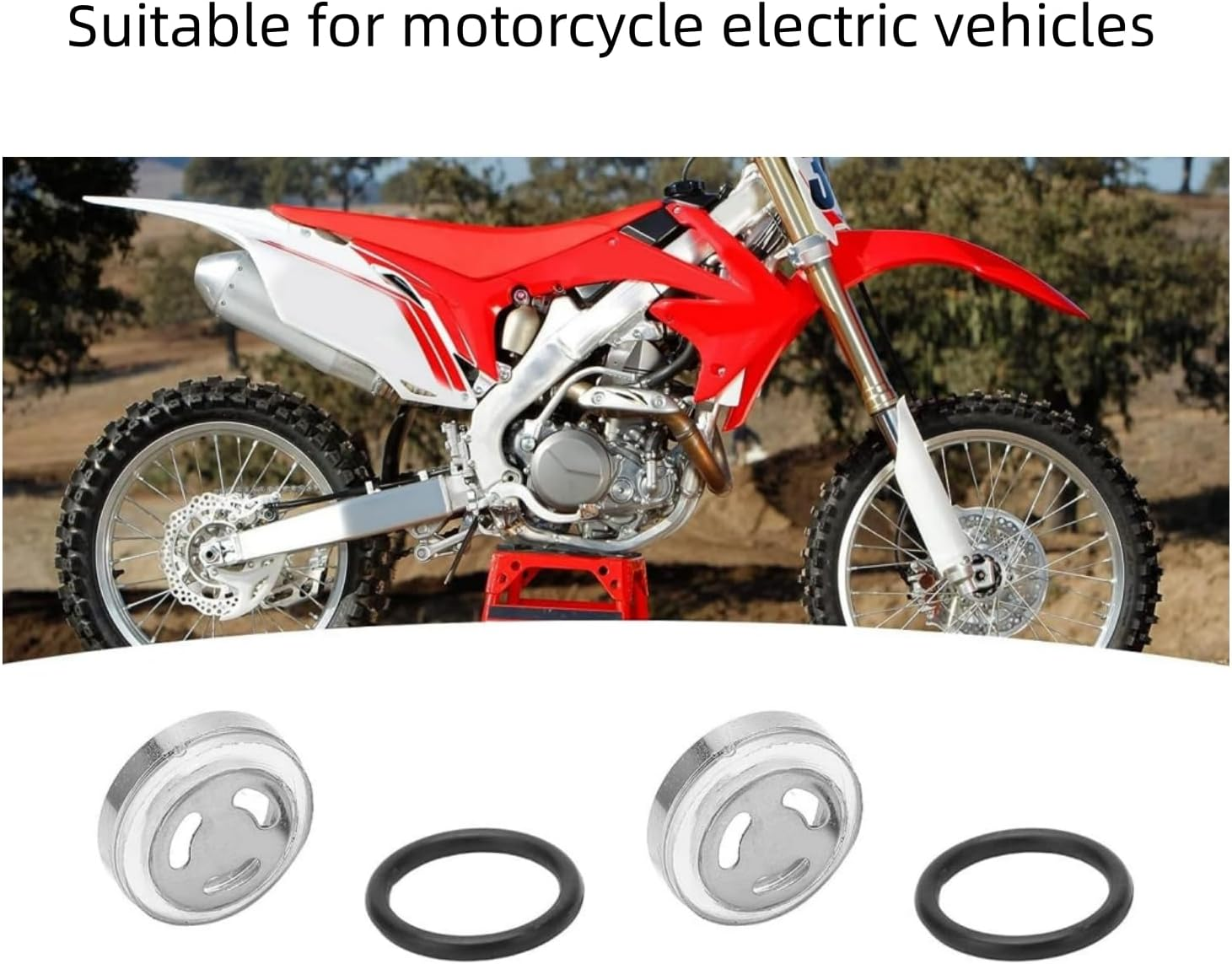 Sight Glass Lens Gasket Repair Kit, 2 Sets 18Mm Brake Master Cylinder Reservoir Sight Gasket Set, Motorcycle Accessory with Seal Rings for Motorcycle ATV Dirt Bike image number 3