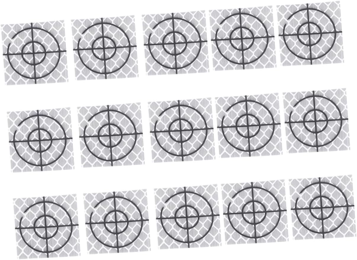 ULTECHNOVO 60Pcs Self-Adhesive Reflector for Engineers Reflective Film for Construction Surveying High Visibility Tunnel Reflectors White