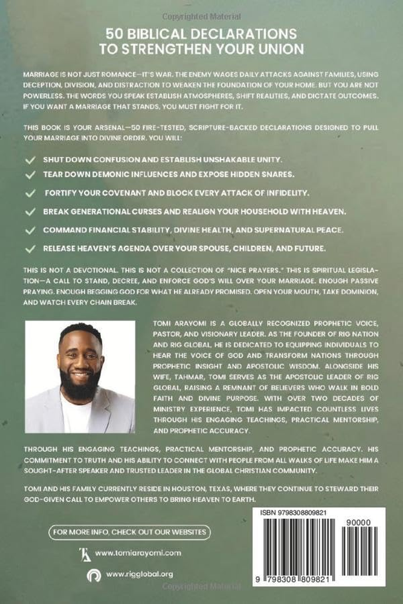 Marriage Prayer Book: 50 Biblical Declarations to Satan-Proof Your Marriage