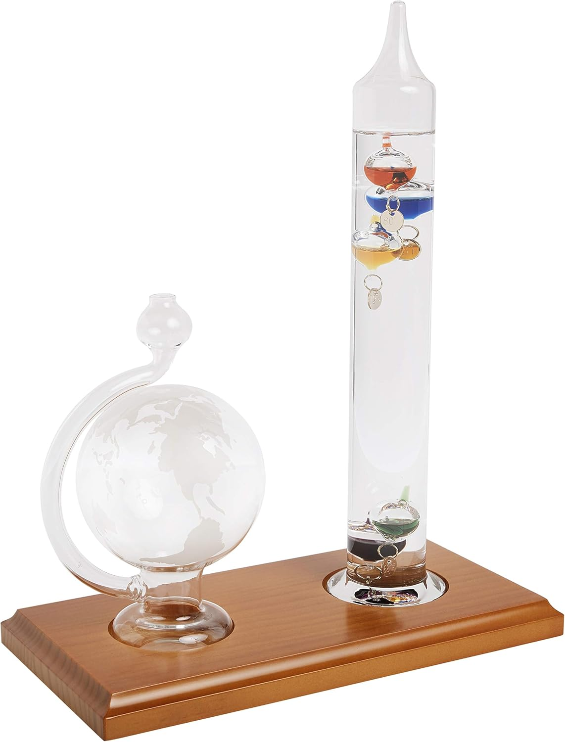Acurite 00795A2 Galileo Thermometer with Glass Globe Barometer image number 4