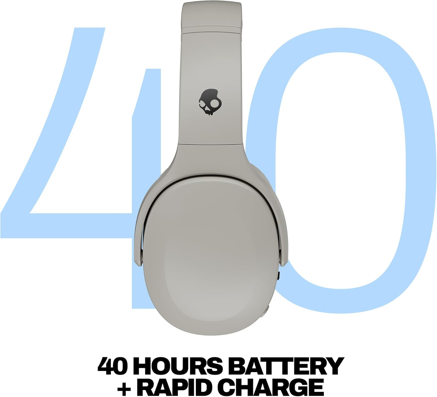 Skullcandy Crusher 540 Active Wireless Bluetooth Headphones with Multi-Sensory Bass, Noise Isolating Over-Ear Fit, Sweat and Water Resistant, 40 Hours Battery, Microphone for Iphone Android - Concrete image number 6