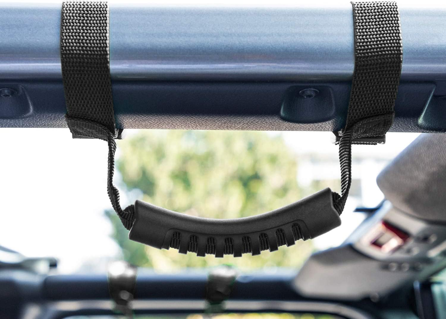Danti 4 X Grab Handles Grip Handle for Jeep Wrangler YJ TJ JK JKU Sports Sahara Freedom Rubicon X & Unlimited X 2/4 Door Roll Bar 1995-2016 (Black) image number 4