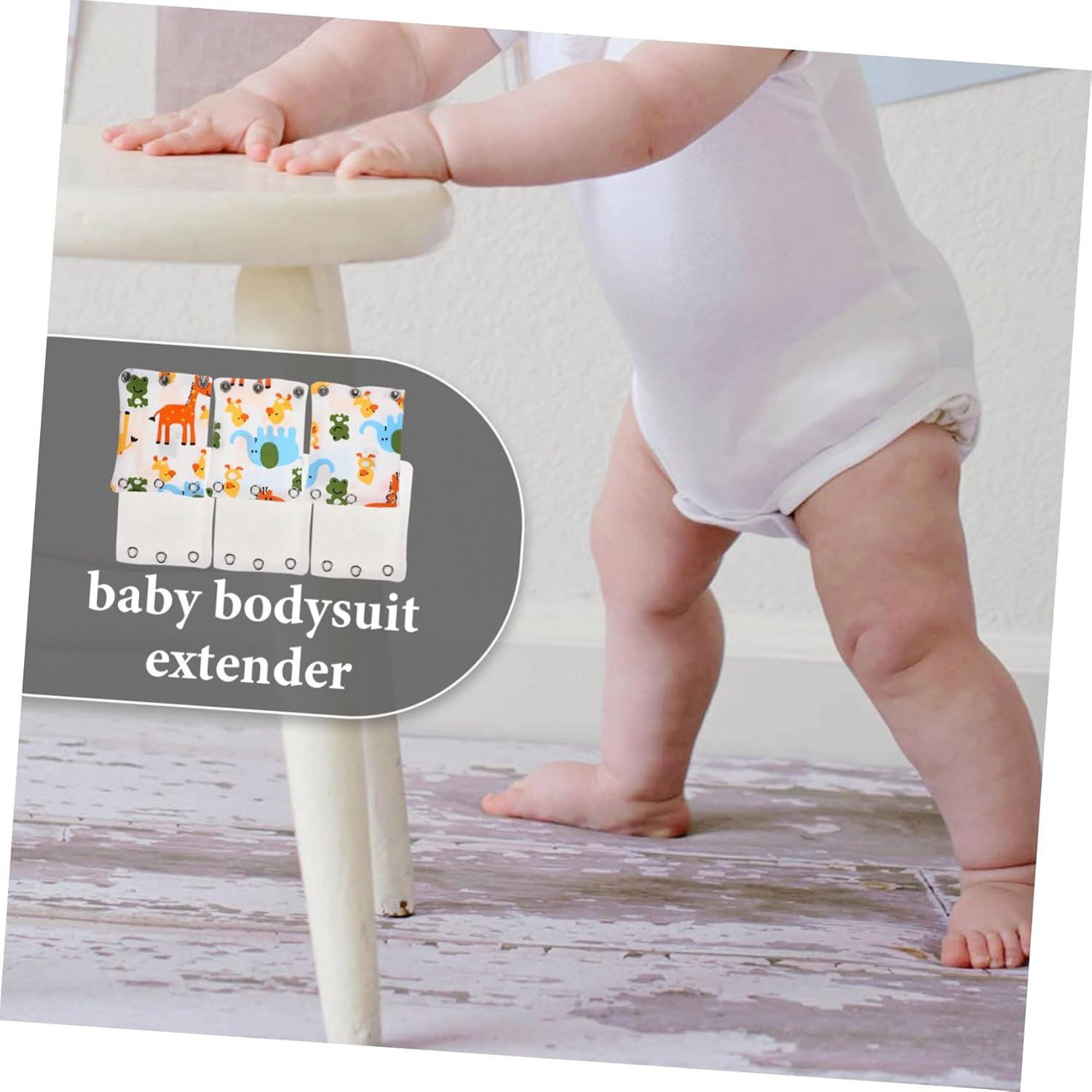 6Pcs Hoodie Extensions Jumpsuits Extender Snaps Onesie Sleep Suit Extender Bodysuit image number 1