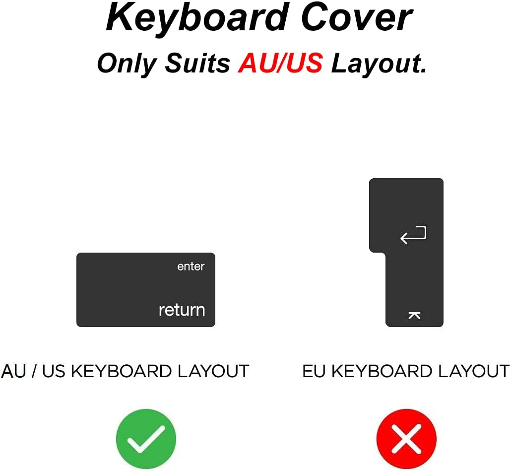 T Tersely Case for Macbook Air 13 Inch Case 2022 2020 2019 2018 Release A2337 M1 A2179 A1932, Plastic Hard Shell Cover & Keyboard Cover Skin Compatible with Macbook Air 13 Inch - Clear Transparent image number 2