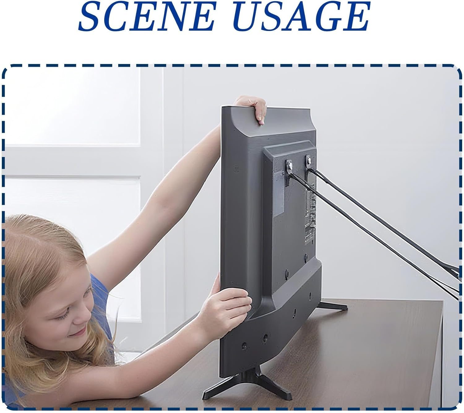 2 Pack TV Safety Straps, Hhdvdywgd TV anti Roll and Rewind for Baby Proofing &ndash; Secure Flat Screens, Dresser, Cabinet to Wall/Stand, Heavy Duty Earthquake Straps image number 1