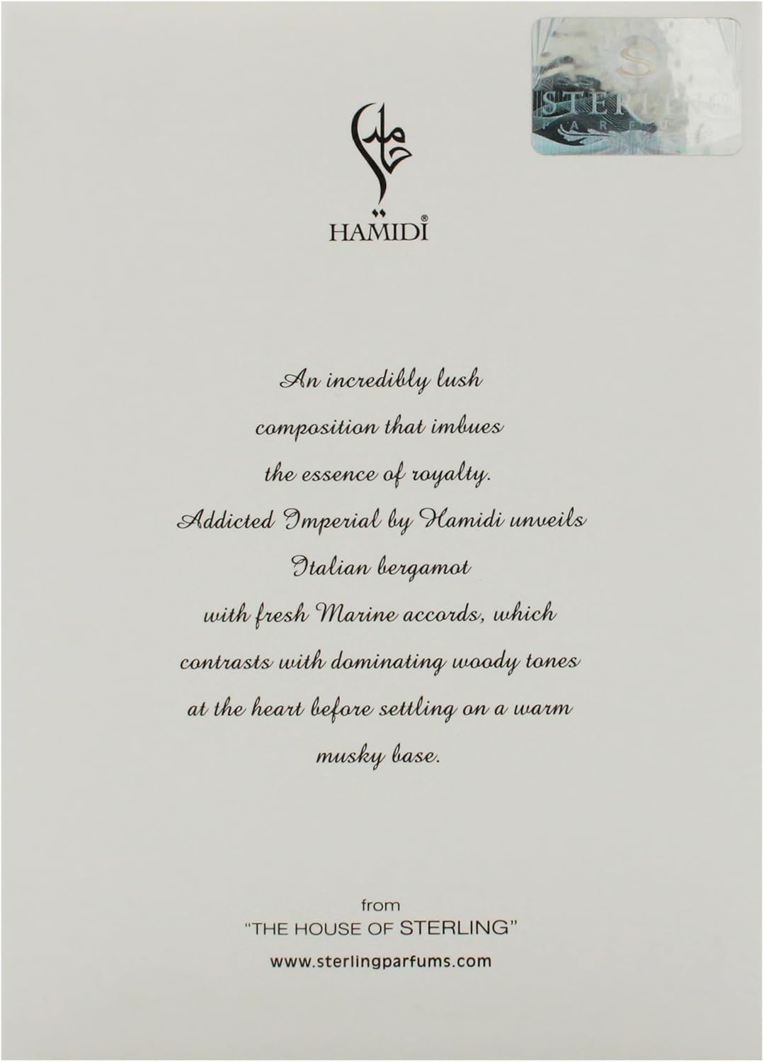 Addicted - Imperial by Hamidi for Men - 4 Oz Parfum Spray