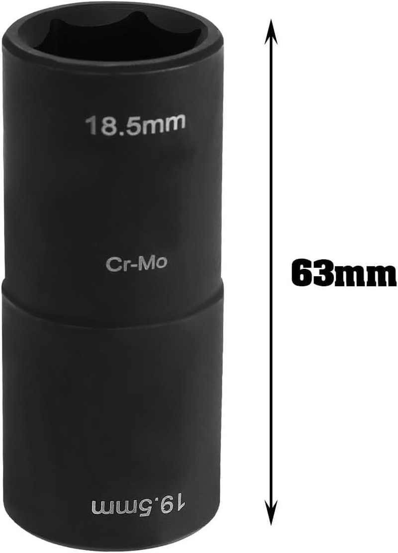 Ecsing Double Ended Wheel Nut Socket Replacement Removal Socket Metal Wheel Nut Cap Impact Socket Accessories for Repairing 63Mm Black image number 6