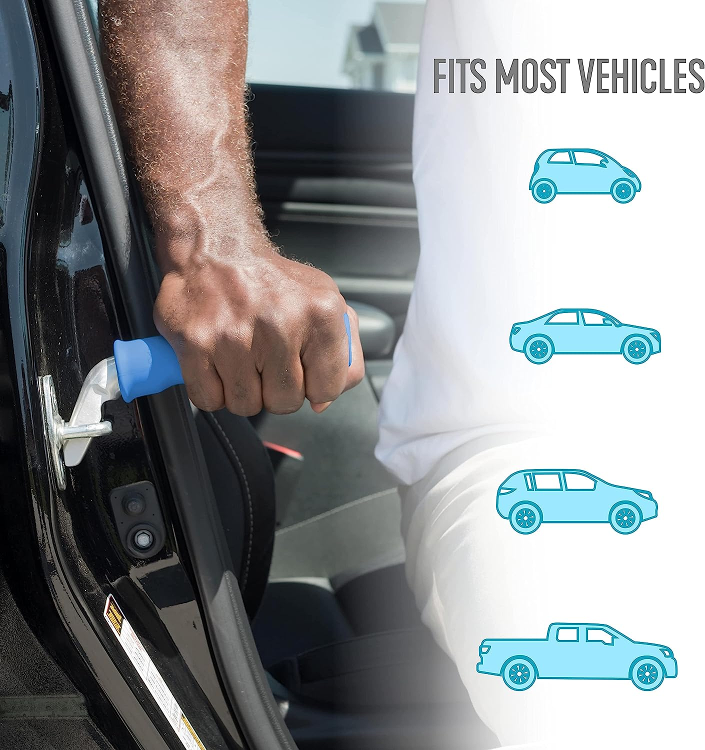 Able Life Auto Cane, Portable Vehicle Support Handle, Standing Mobility Aid, Car Assist Cane Grab Bar, Blue image number 5