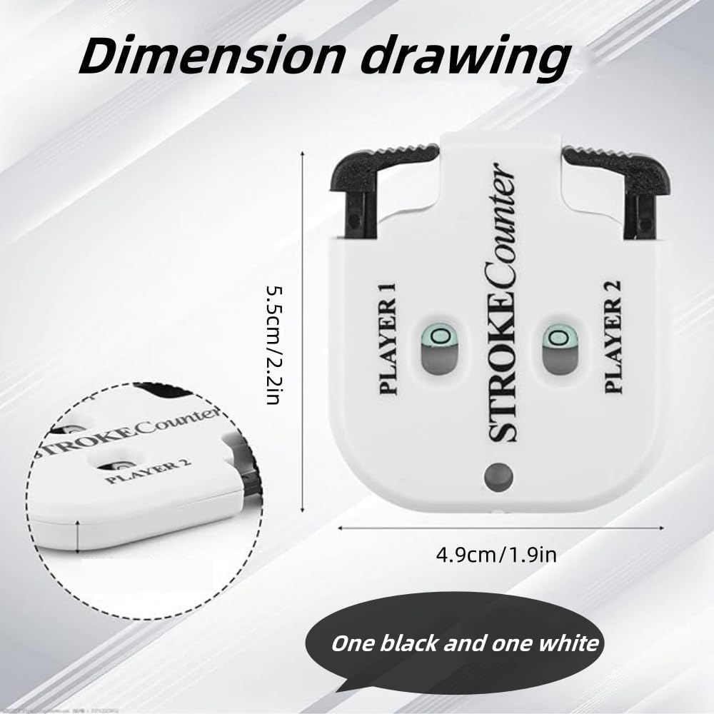 4 Pcs Counters with Keychain,Portable Mini Golf Stroke Counters,Manual Clicker with Reset Key and Keychain for Lightweight Scorekeep Tool,Counter for Golf（Black、White）